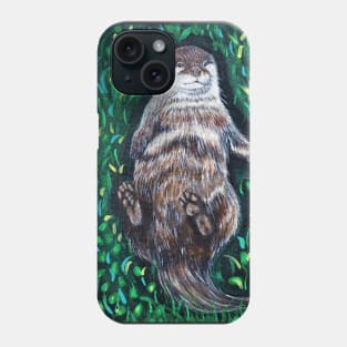 Relaxed River Otter Painting Phone Case