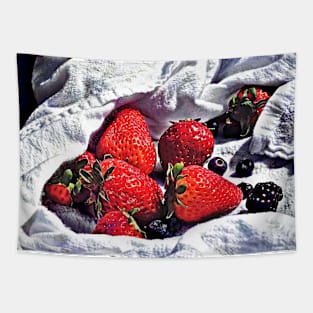 Food - Ripe Strawberries Tapestry