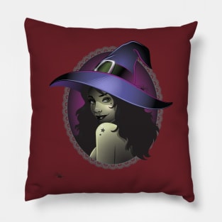 Witch Maiden Portrait Pillow