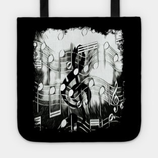 Music Notes and Treble Clef Tote