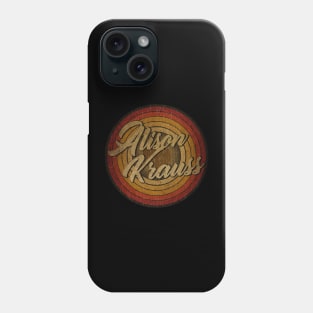 arjunthemaniac,circle vintage retro faded Alison Krauss Phone Case