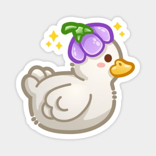 Duck with a Flower Hat Magnet