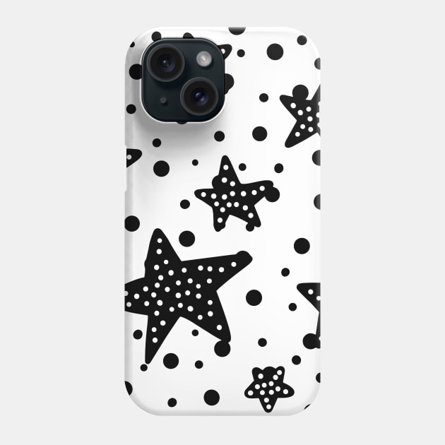 Black and white star shining Phone Case by bigmomentsdesign