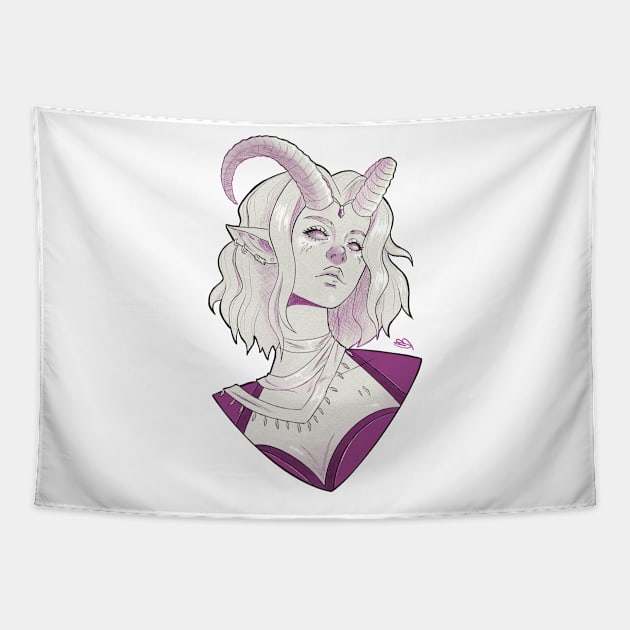 Tiefling Sorcerer Tapestry by ObscureBeauty Art