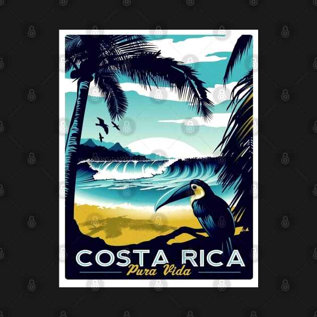 Costa Rica Vintage Travel and Tourism advertising Print by posterbobs