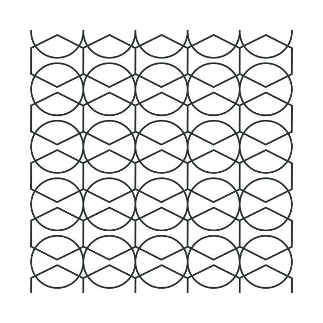 Mid-Century Modern Pattern - White Background by arcanumstudio