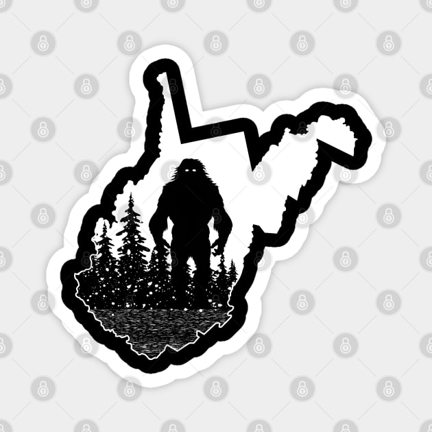 West Virginia Bigfoot Magnet by Tesszero