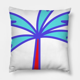 sky blue palm tree design Pillow