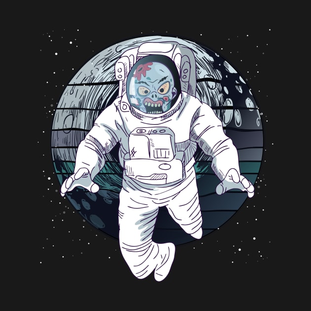 Astronaut Zombie Moon Landing  Halloween by zeno27