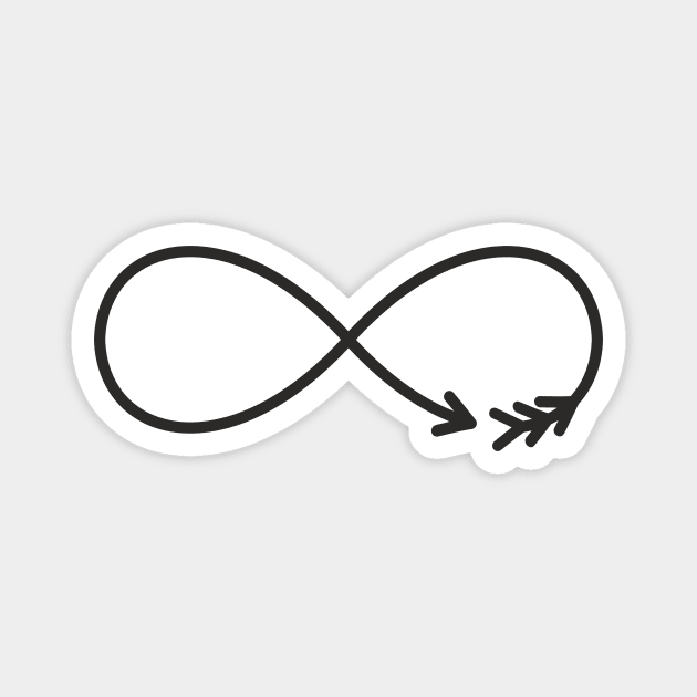 Infinity Symbol Arrow Gift Love Magnet by FrauK