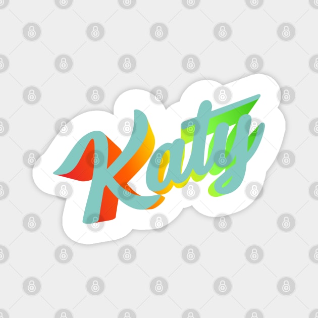 Colorful Katy Magnet by CreatenewARTees