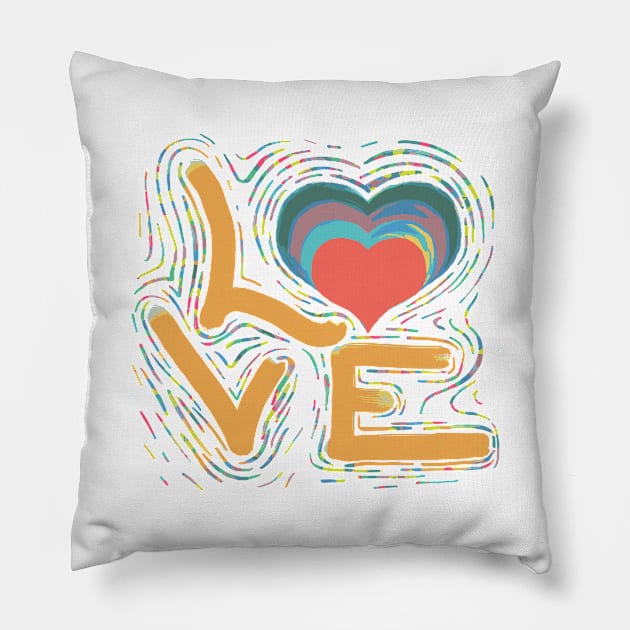 Love Pride Gay Rainbow Lgbt Pillow by Luca loves Lili