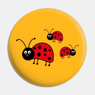 Ladybug Trio Pin