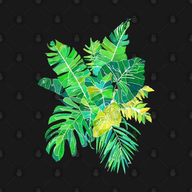 Bouquet of tropical green leaves by JBLAIS DESIGN 