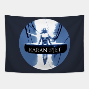 karan blue Tapestry