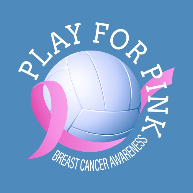 Volleyball Play For Pink Breast Cancer Awareness by Jasmine Anderson