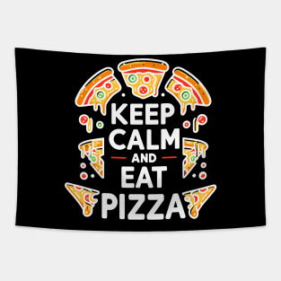 Keep Calm and Eat Pizza Tapestry