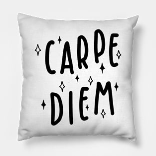 Carpe Diem (black) Pillow