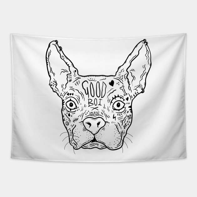 Frenchie Tapestry by The_Black_Dog