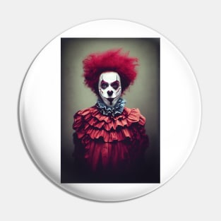 A Creepy, Scary Clown Pin