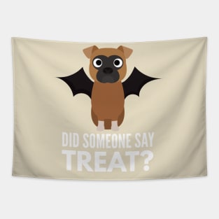 Boxer Dog Halloween Trick or Treat Tapestry