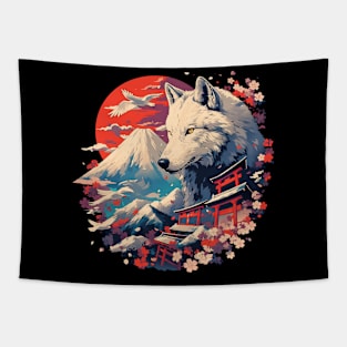 japanese wolf Tapestry