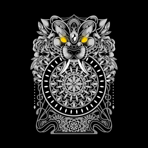 Wolf Mandala by GODZILLARGE