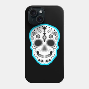 Blue Sugar Skull Phone Case