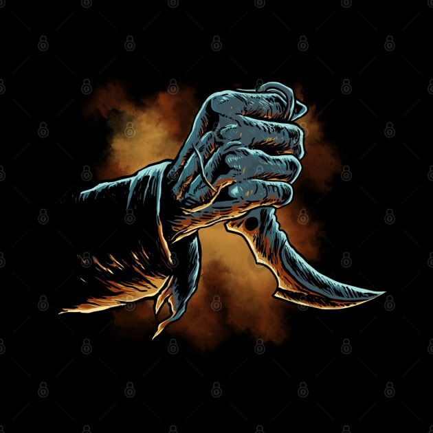 zombie hand with a knife by Nihilist_Design