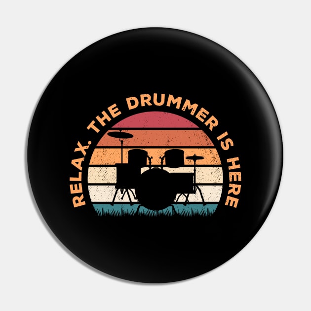 Funny Drummer Pin by Crea8Expressions