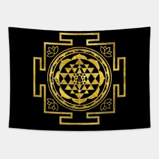Golden Sri Yantra  / Sri Chakra Tapestry