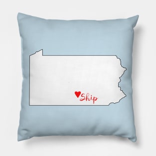 Heart Ship - Shippensburg Pillow