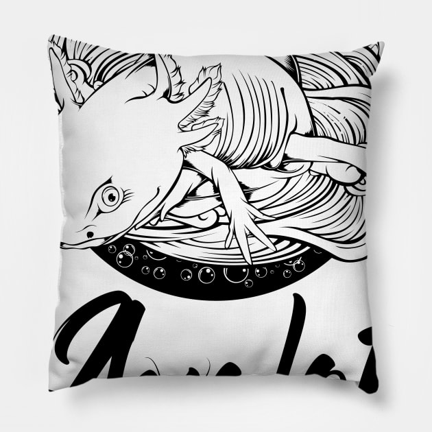 Axolotl Pillow by Lumio Gifts