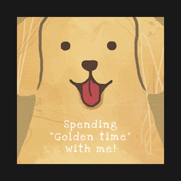 spending "Golden time'' with me! Golden Retriever dog puppy by Wit Image by rawpixel.com by badrhijri