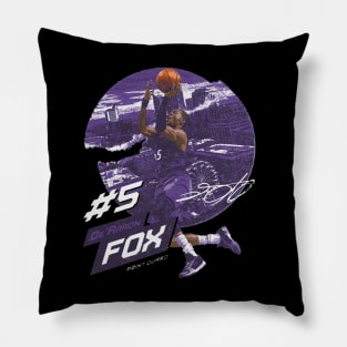 De'Aaron Fox Sacramento City Emblem Pillow