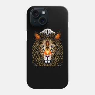 Majestic Africn Lion Intricate Face Design Phone Case