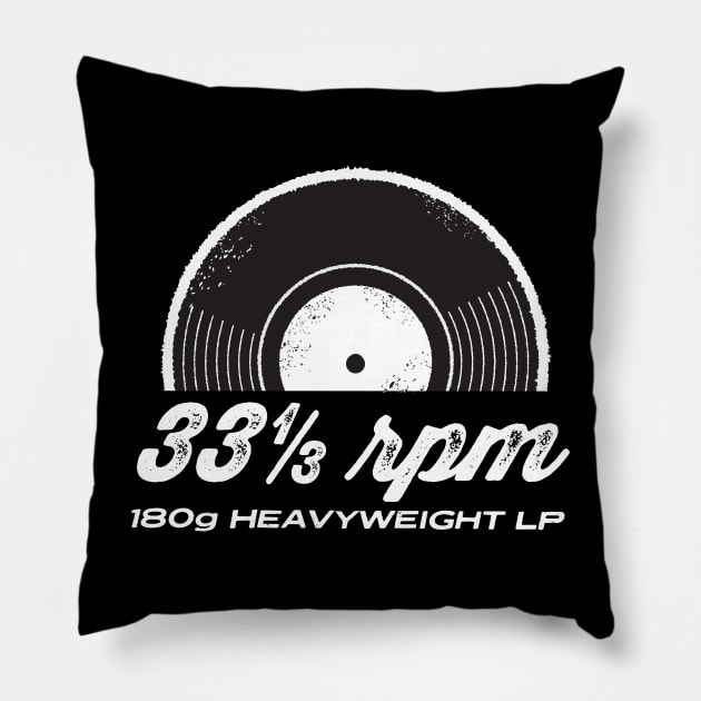 33 1/3 rpm 190 gram heavyweight vinyl Pillow by JDawnInk