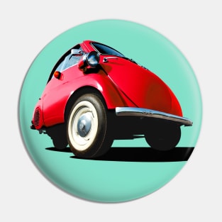 Isetta bubble car in red Pin