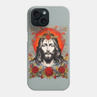 Vintage Retro Jesus Lithograph Portrait Phone Case