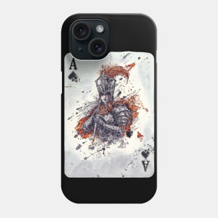 Queen of spades poker card: The Dark Warrior Phone Case