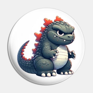 Cute Godzilla Pin