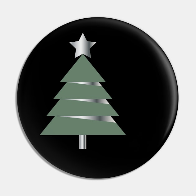 Pretty silver Xmas tree Pin by Cute-Design