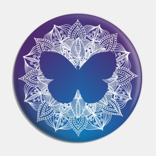 mandala circle butterfly Pin