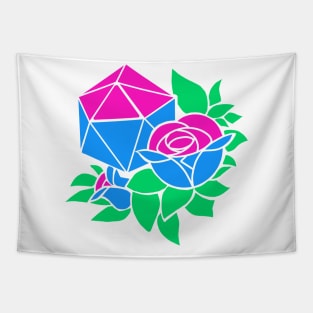 Pretty Poly Rose Polysexual Pride Tapestry