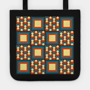 retro mid century geometric pattern Tote