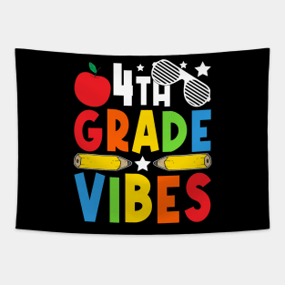 4th Grade Vibes Teachers Boys Girls Funny Back To School Tapestry