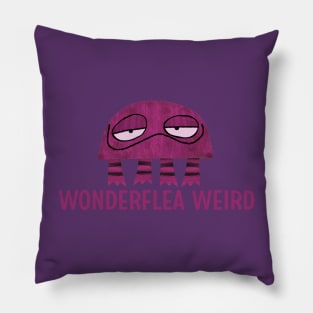 Wonderflea Weird Frog Mann Pink Pillow