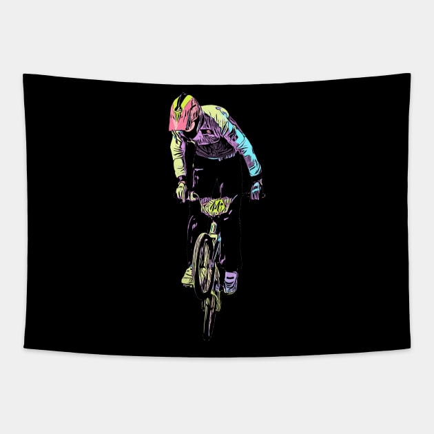 bmx race Tapestry by rickylabellevie