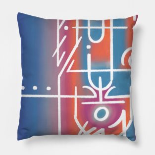 Abstract sunrise on the airport Pillow