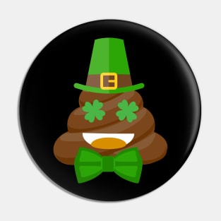 Smamrocks Funny St. Patrick'leprechaun poops Day Pin